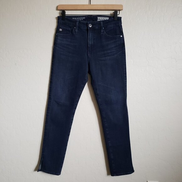 Anthro x Adriano Goldschmied The High-Rise Stevie Slim Ankle Jeans Blue Size 26R - Picture 1 of 11
